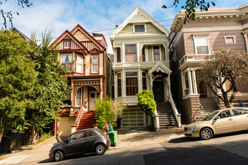 Viktorianische Häuser in San Francisco