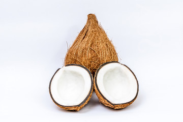 Ripe coconut open