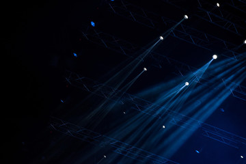 Blue stage lights