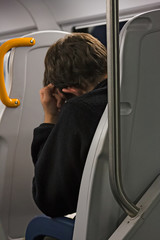 Naklejka premium A passenger train sleeps tired after a day's work