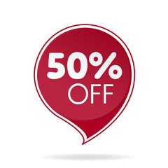 Special offer isolated hot red tag