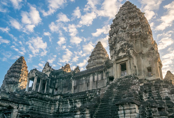 Main temple of the Angkor Vat complex in the morning, Siem Reap, Cambodia