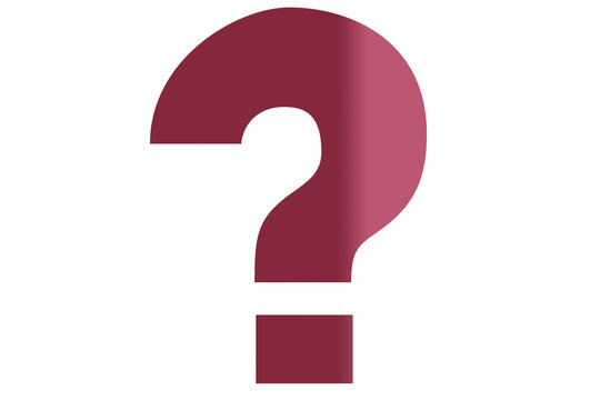 Signo de interrogaci&oacute;n rojo.