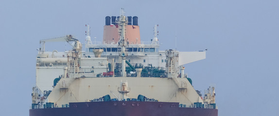 GAS CARRIER - Big tanker to transport gas in close-up © Wojciech Wrzesień