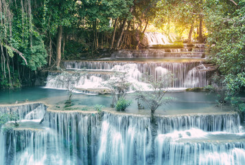 Obraz premium Huay Mae Kamin Waterfall in Kanchanaburi province,Thailand