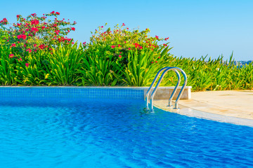 Fototapeta na wymiar Pool with blue water