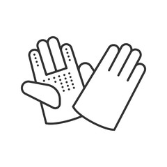 Construction gloves linear icon