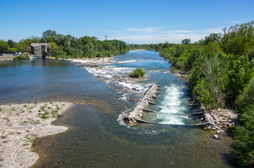 Obraz premium Panoramic view of Ardeche river
