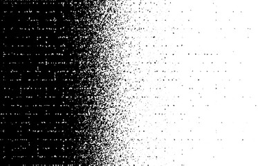 Vector halftone gradient pattern made of dots with randomized circles. Vector.