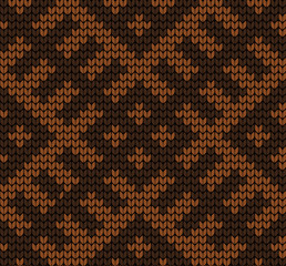 Festive Sweater Design. Seamless Knitted Pattern