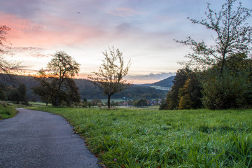 Fototapeta na wymiar Wundervollen Sonnenaufgang im Schwarzwald