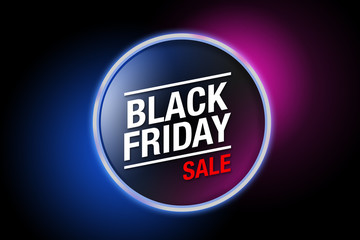 Black Friday sale inscription design template. Black Friday banner.