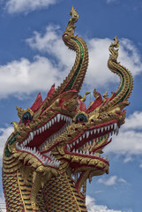 Fototapeta na wymiar Dragon statues Chiang Mai Thailand