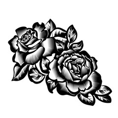 vintage flowers roses  - 181773510