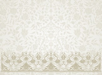 wedding card design, paisley floral pattern , India