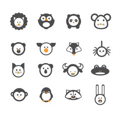 Animals set. Vector illustration.