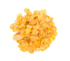 Corn flakes isolated on white background