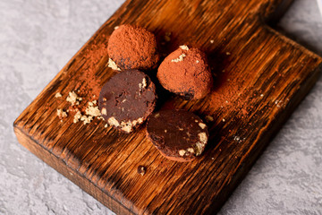 Homemade healthy vegan chocolate candy