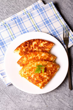 omelet with cheese, close up, vertical