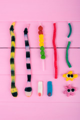 sweets and marmalade on the table