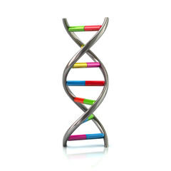 Colorful DNA model icon