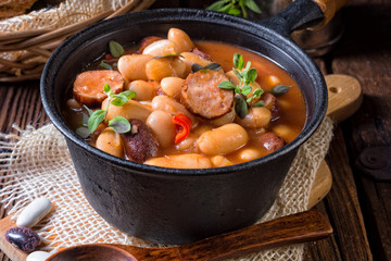 Polish Baked Beans with sausage