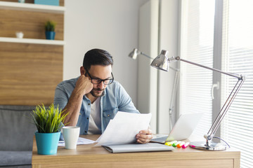 Freelancer working from home