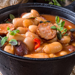 Polish Baked Beans with sausage