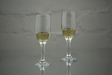 Two glasses of champagne