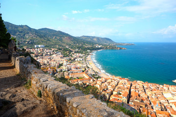 Beautiful medieval fortress of cefalu sicily