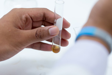 Analyze samples Cadmium ions in Laboratory.