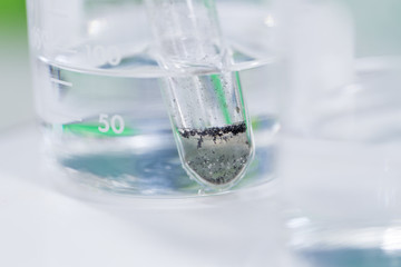 Analyze samples Cadmium ions in Laboratory.
