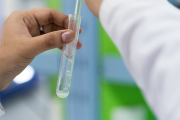 Analyze samples Cadmium ions in Laboratory.