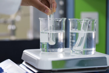 Analyze samples Cadmium ions in Laboratory.