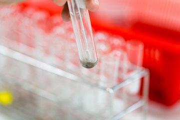 Analyze samples Cadmium ions in Laboratory.