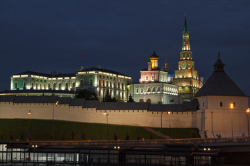 Fototapeta na wymiar view of Kazan Kremlin in the evening