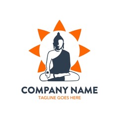 buddha logo template. illustration. vector. editable