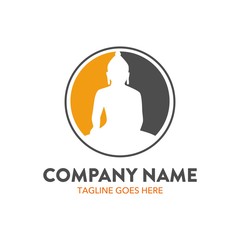 buddha logo template. illustration. vector. editable