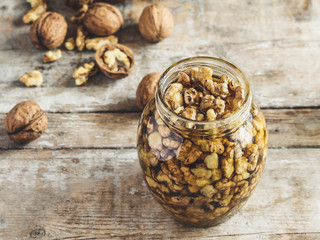 walnuts and honey - tasty and useful goodies
