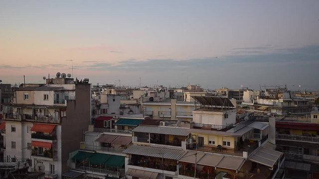 Typical architecture of Thessaloniki, Greece, Apartment houses in Thessaloniki