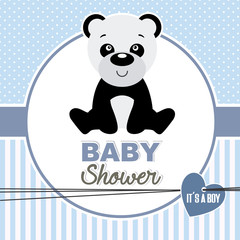 baby shower boy. Cute Panda