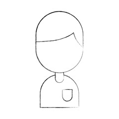 cartoon boy male character avatar portrait vector illustration