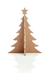 Christmas tree toy on white background background