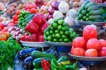 Variety of vegetables on the market