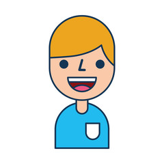 cartoon boy male character avatar portrait vector illustration
