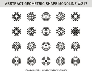 Abstract Geometric set. Monolone shapes. Stock vector Design.