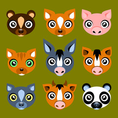 animal icons set

