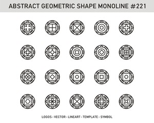 Abstract Geometric set. Monolone shapes. Stock vector Design.