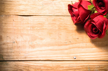 Red rose for valentine's day or card for women's day, flowers background