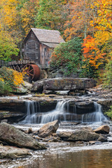 Fototapeta na wymiar The Glade Creek Grist Mill In West Virginia